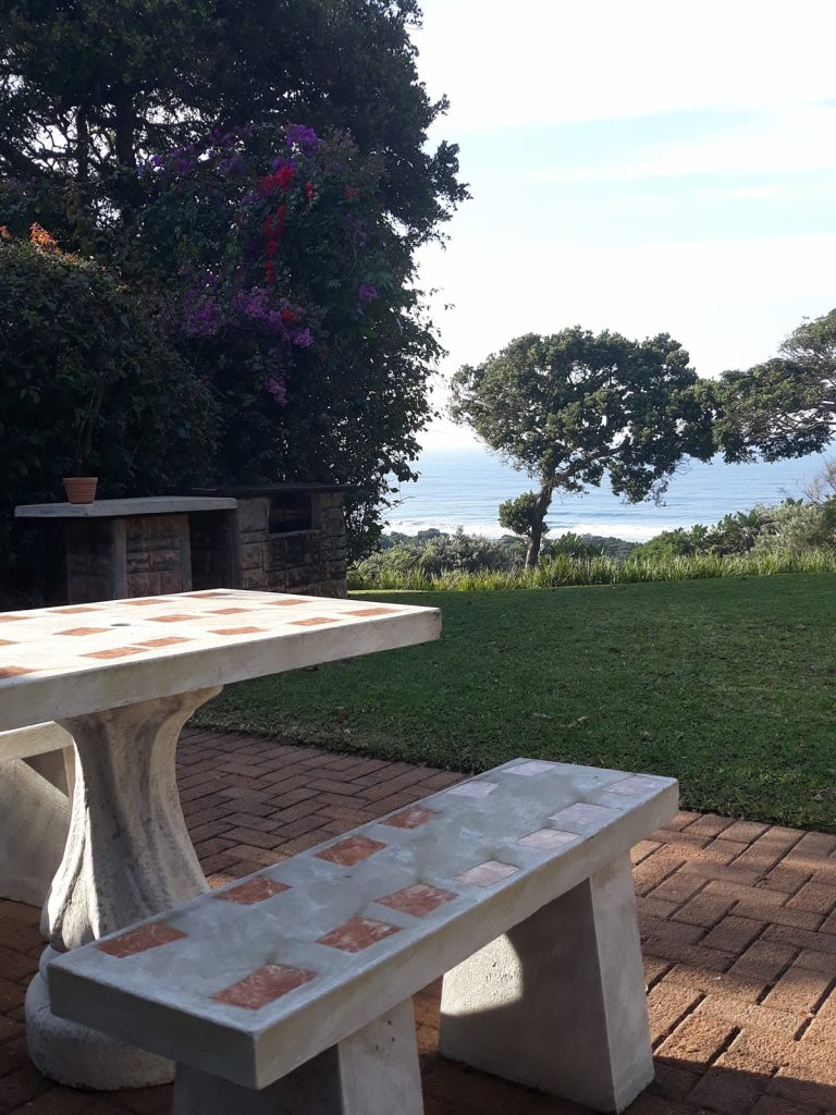 Patio table at the barbeque